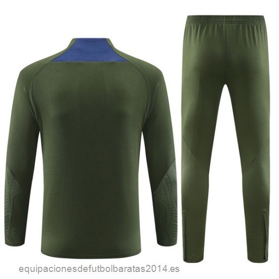 Nuevo Conjunto Completo Sudadera Entrenamiento Paris Saint Germain 23/24 Verde Baratas